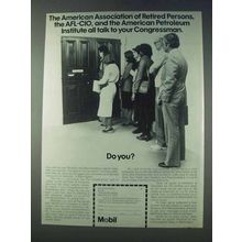 1978 Mobil Oil Ad - Talk To Your Congressman