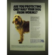 1990 Ciba-Geigy Interceptor Heartworm Medicine Ad - Are you protecting