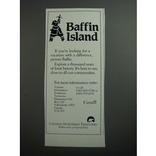 1989 Canada's Northwest Territories Ad - Baffin Island