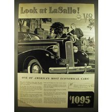 1937 LaSalle V-8 Car Ad - One of America's most economical cars