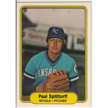 1982 Fleer baseball card 423 Paul Splittorff– Royals