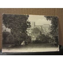 PARISH CHURCH, HYTHE, KENT. used antique postcard .1909 pm =