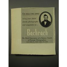 1950 Bachrach Photographers Ad - For really fine copies