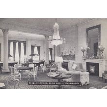 Terrace Lounge Scarborough Yorkshire Royal Hotel Antique Postcard