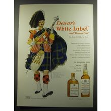 1952 Dewar's White Label and Victoria Vat Scotch Ad - Levee Dress of Drum Major