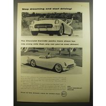 1954 Chevrolet Corvette Ad - Stop dreaming and start driving