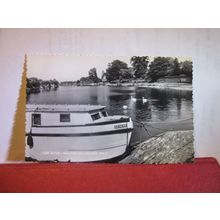 THE RIVER, WALTON-ON-THAMES, SURREY used vintage postcard RP =