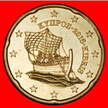Ⰶ GREECE (2008-2024): CYPRUS★20 CENT 2016! SHIP NORDIC GOLD★LOW START★NO RESERVE
