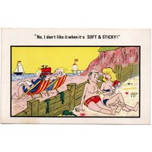 SAUCY SEASIDE COMIC POSTCARD BY MAGS PUBLISHED BY KARDORAMA No.86 1960's (1452)