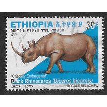 ETH 2005 30c 'BLACK RHINOCEROS' FINE USED (EBID70-375)