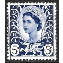1958-69 Wales Definitive - SG W11 5d QEII C5