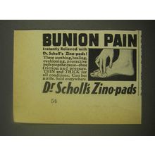 1938 Carter's Zino-Pads Ad - Bunion Pain