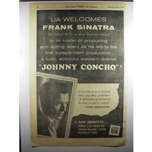 1956 Johnny Concho Movie Ad - Frank Sinatra