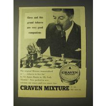 1958 Craven Mixture Tobacco Ad - Chess and this grand tobacco are very good