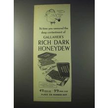 1959 Gallaher's Rich Dark Honeydew Tobacco Ad