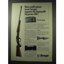 1965 Savage 99-C Rifle Ad - Improve Big Game Rifle