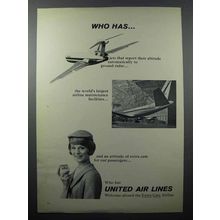 1965 United Air Lines Ad - Jets Report Their Altitude