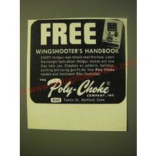 1966 Poly-Choke Company Ad - Free Wingshooter's Handbook
