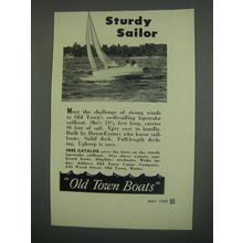1949 Old Town Boats Ad - Sturdy Sailor