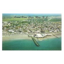 AERIAL VIEW, CAPE MAY, NEW JERSEY, USA unused vintage postcard