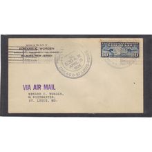 1st Flight C7 10c Map (Unkn Cachet-Typed/A) CV00886