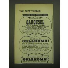 1946 Carousel, and Oklahoma! Musicals Ad - Theatre Guild Productions