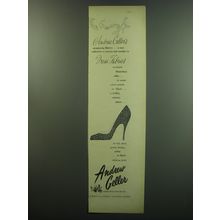 1949 Andrew Geller Bianchini Dress Fabric Shoes Ad - surpassing flattery