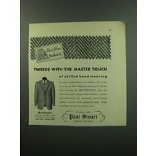 1949 Paul Stuart Southwick Suits Ad - Tweeds with the master touch