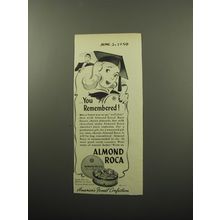 1950 Almond Roca Candy Ad - You remembered