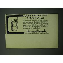 1950 Olde Thompson Redwood Burl Polished Wood Mill Advertisement