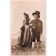 Austrian Trachten Aus Dem Montaton Real Photo Postcard