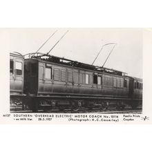 Southern Overhead Electric Motor Coach No. 10114 Train Milk Van Postcard