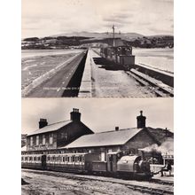 Festiniog Train Portmadoc Real Photo Railway 2x Postcard