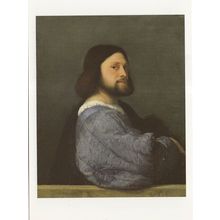 A Man With A Quilted Sleeve Titian London Gallery Painting Postcard