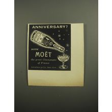 1956 Moet Champagne Ad - Anniversary?