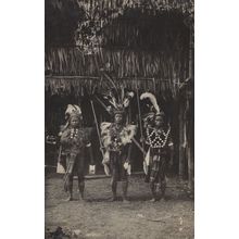 Borneo Singapore Costume Fashion Old Photo Worn Postcard