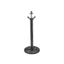 Antique Silver Cast Iron Anchor Extra Toilet Paper Stand 16"