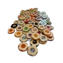 100Pcs 12mm Flower Buttons mixed colours crafts cardmaking sewing knitting