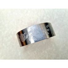 Wide Silver Tone Floral Cuff Bracelet, Etched Rose Botanical Bangle, Vintage