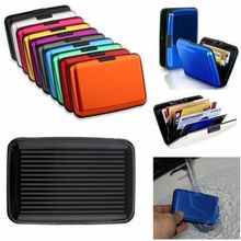 RFID Blocking Aluminum Wallet Slim Business ID Credit Card Holder (Black)