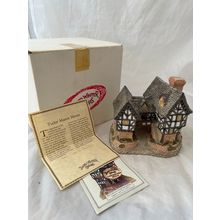 David Winter "Tudor Manor House" Miniature Cottage, 1983, Hand Painted -COA, box