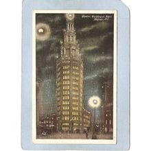 New York Buffalo Electric Building At Night ny_box4X1~2694