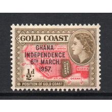 Ghana - 1957-58 - ½d Bistre-Brown & Scarlet (sg170) Mint Hinged