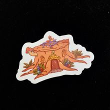 Tree Stump Picnic Fairy House | Vinyl Stickers[ ]