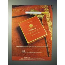 1978 Dunhill Cigarette Ad - Acknowledged