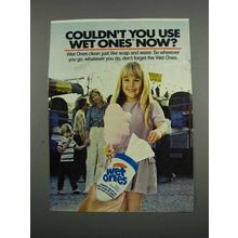 1983 Wet Ones Moist Towelettes Ad - Cotton Candy