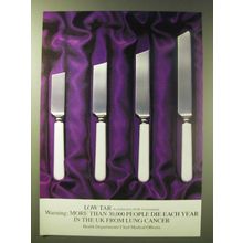 1989 Silk Cut Cigarettes Ad - Knives