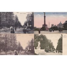 Berlin Siegessäule Of 4x Victory Monument Statue Alley Old Postcard s