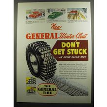 1953 General Tires Ad - New General Winter-Cleat Don't get Stuck