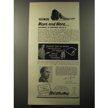 1953 B.C. Electric Advertisement - More and more.. business is moving to B.C.